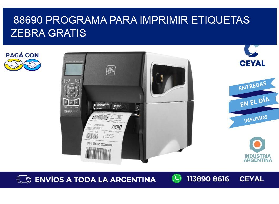 88690 Programa para imprimir etiquetas Zebra gratis