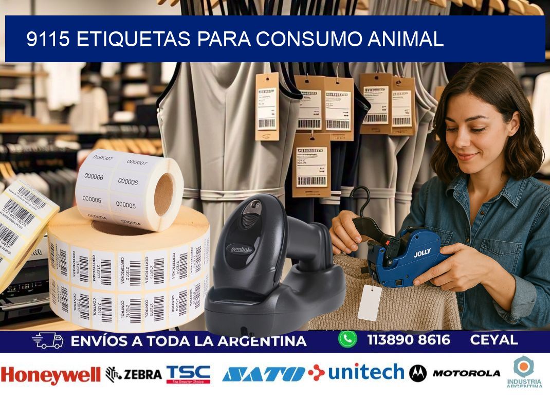 9115 Etiquetas para consumo animal