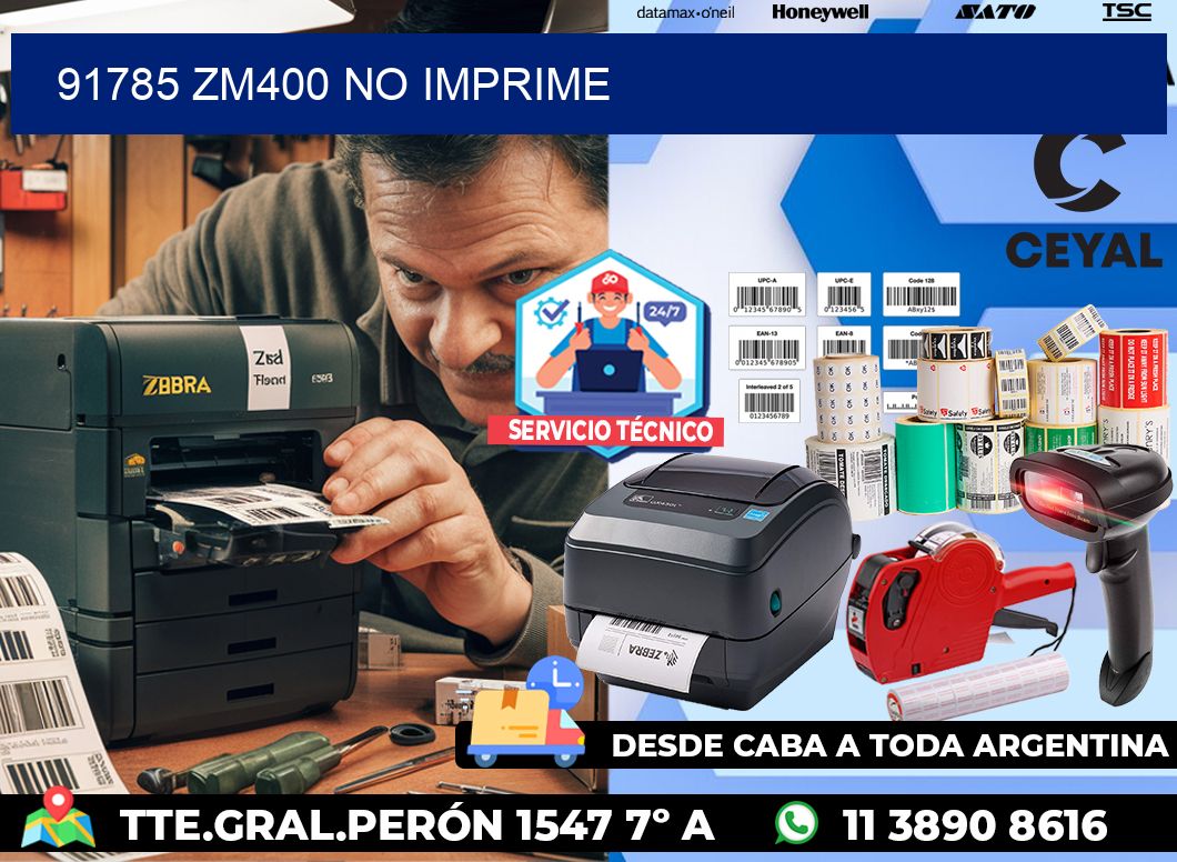 91785 ZM400 no imprime