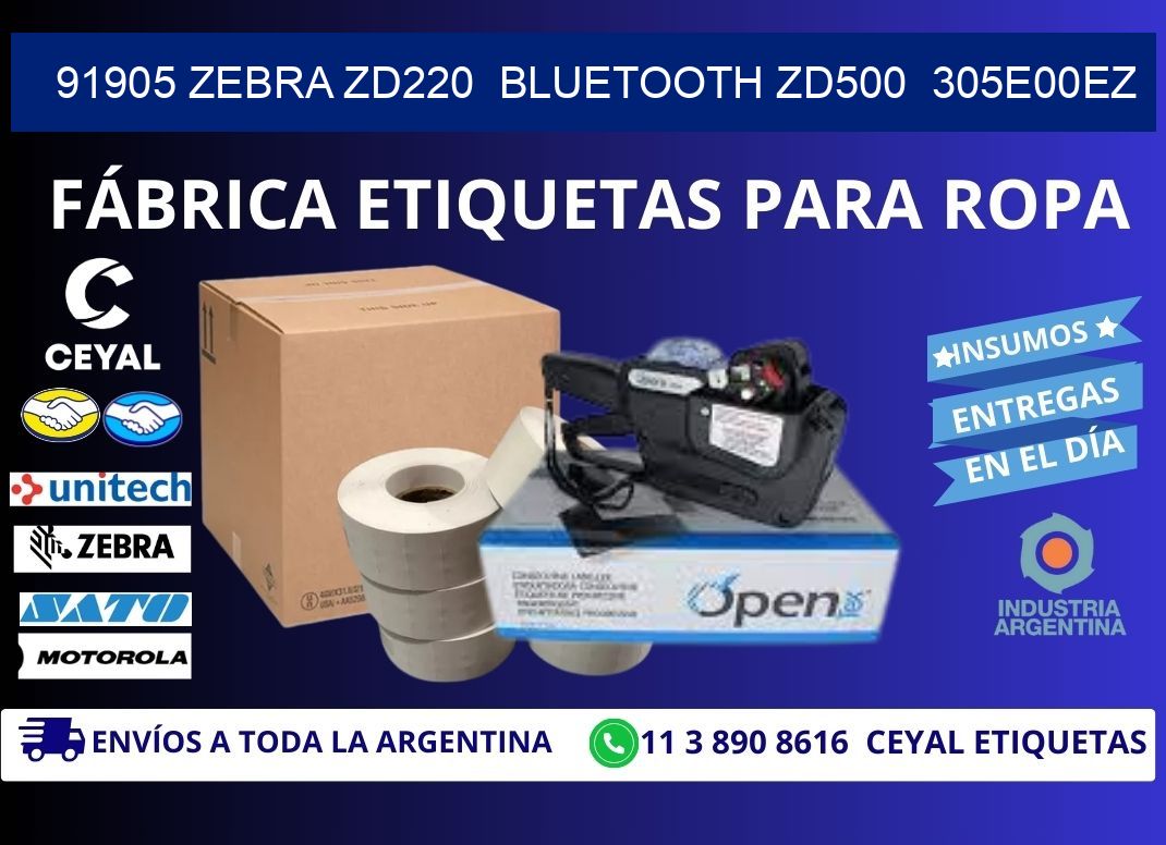 91905 Zebra ZD220  Bluetooth ZD500  305E00EZ