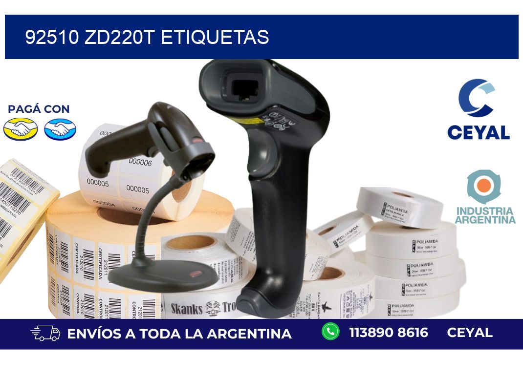 92510 ZD220t etiquetas