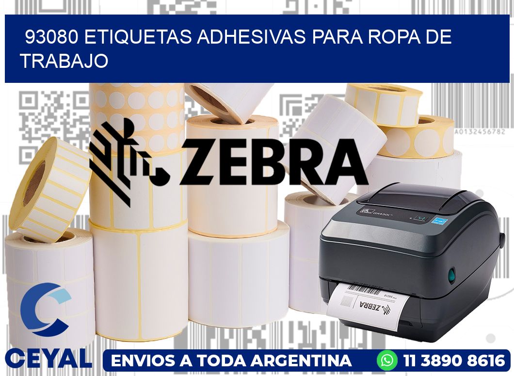 93080 Etiquetas adhesivas para ropa de trabajo