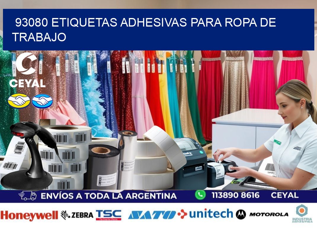 93080 Etiquetas adhesivas para ropa de trabajo