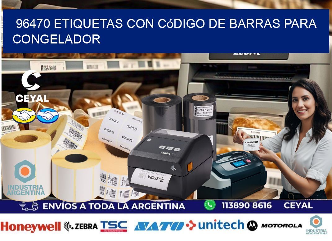 96470 Etiquetas con código de barras para congelador