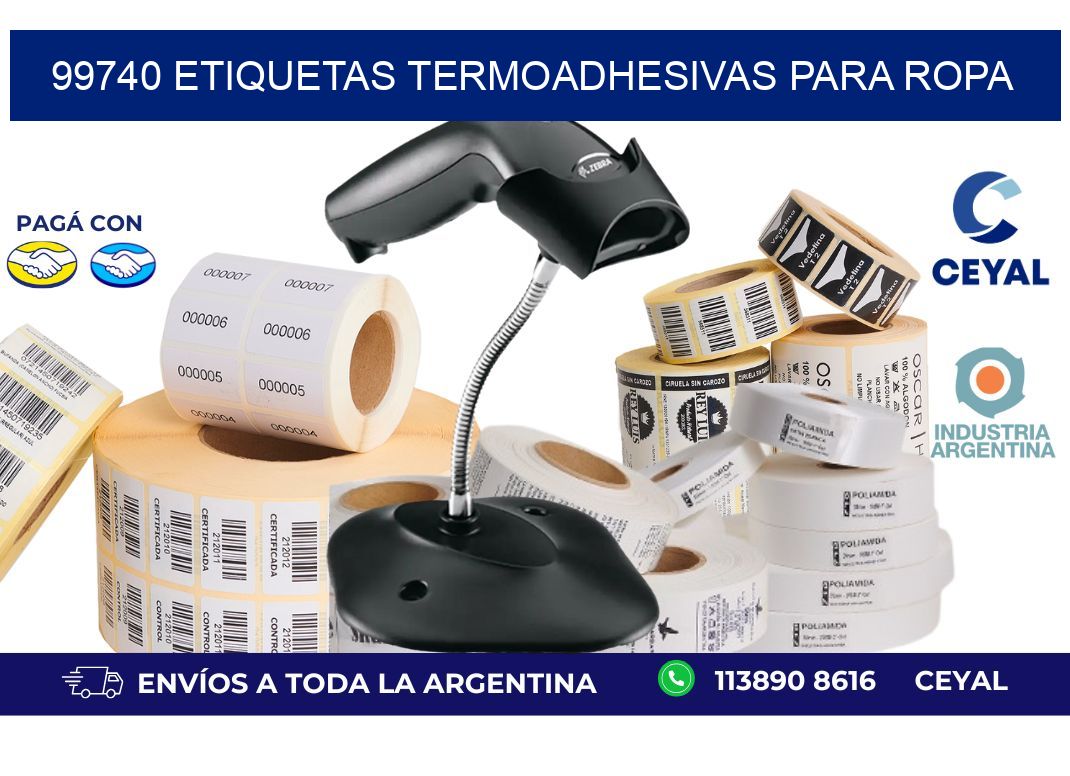 99740 Etiquetas termoadhesivas para ropa