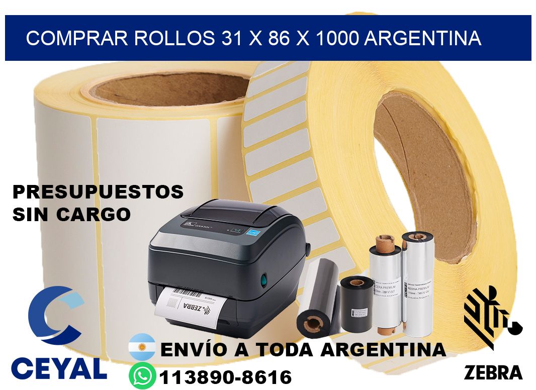 Comprar Rollos 31 x 86 x 1000 argentina