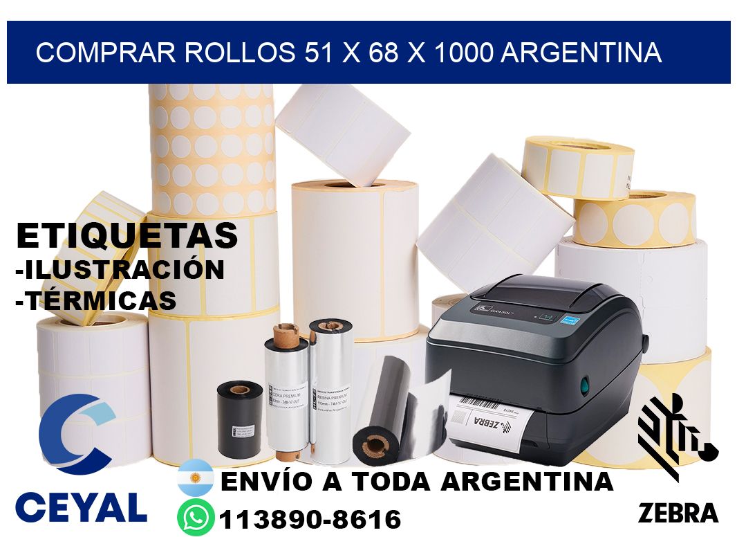 Comprar Rollos 51 x 68 x 1000 argentina