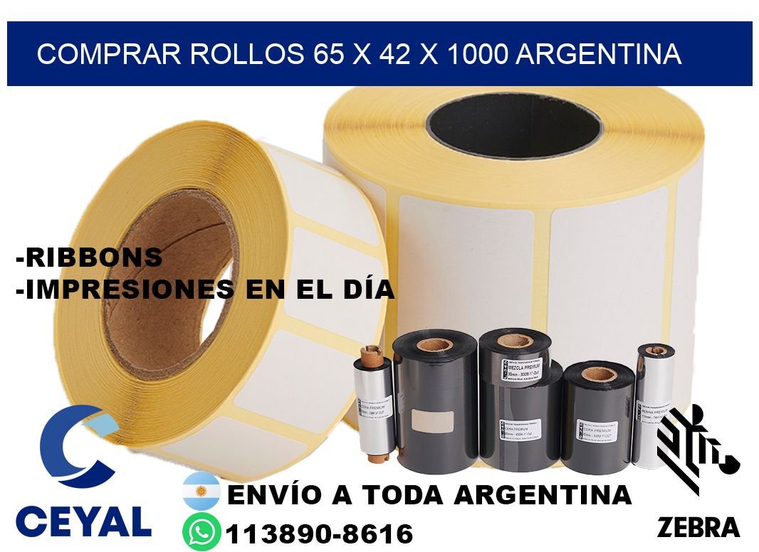 Comprar Rollos 65 x 42 x 1000 argentina