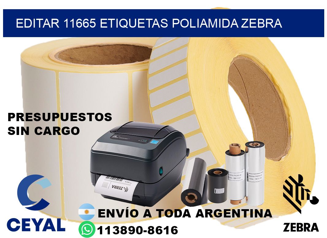 EDITAR 11665 ETIQUETAS POLIAMIDA ZEBRA