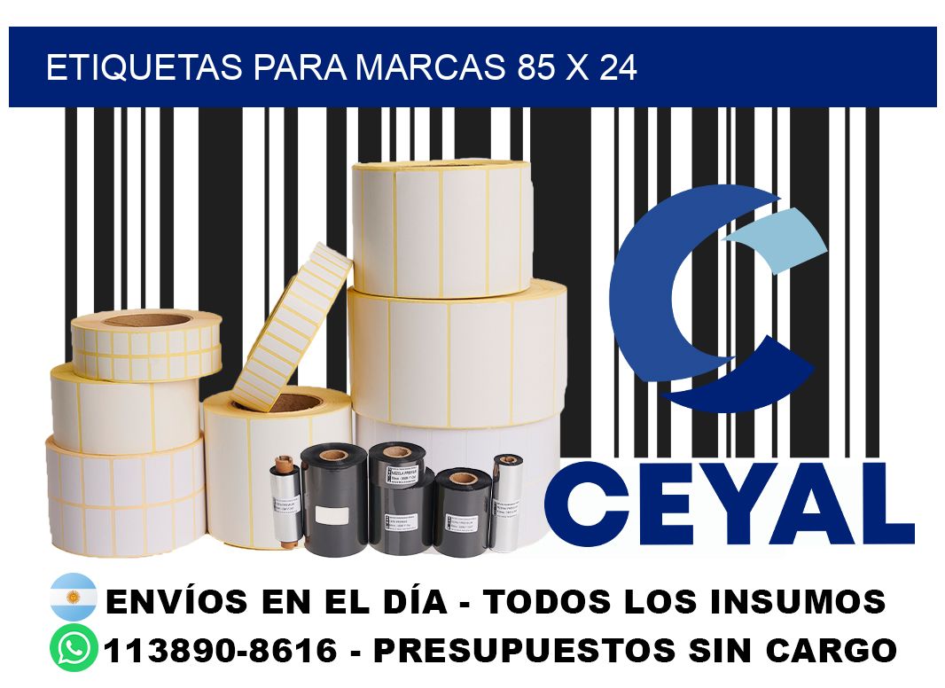 ETIQUETAS PARA MARCAS 85 x 24