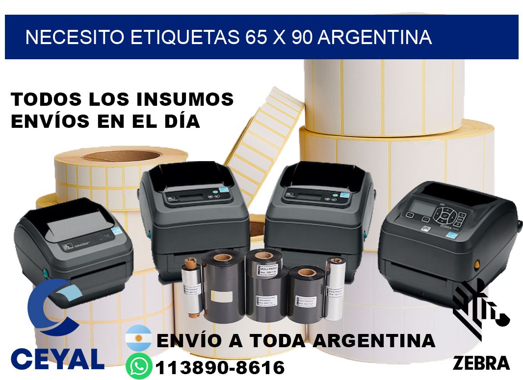 Necesito etiquetas 65 x 90 argentina