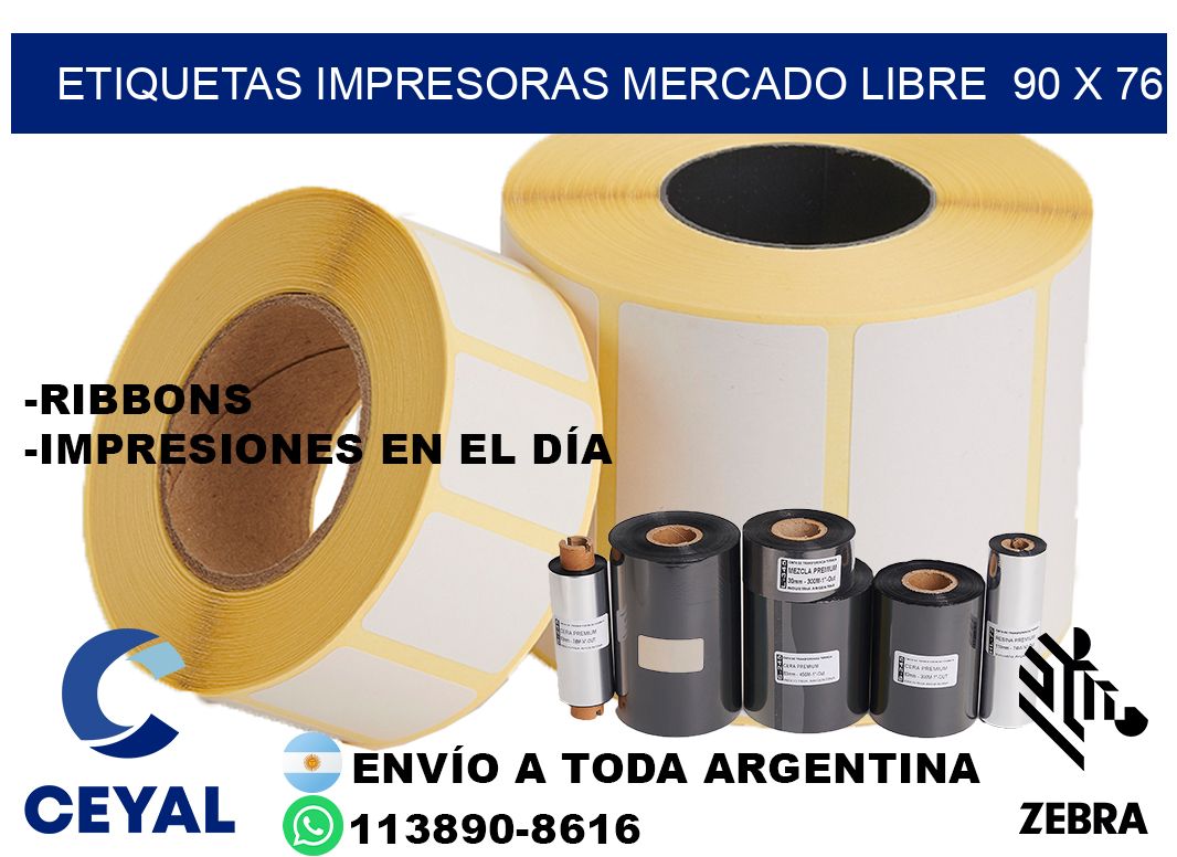 etiquetas impresoras mercado libre  90 x 76