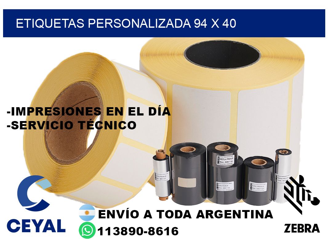 etiquetas personalizada 94 x 40