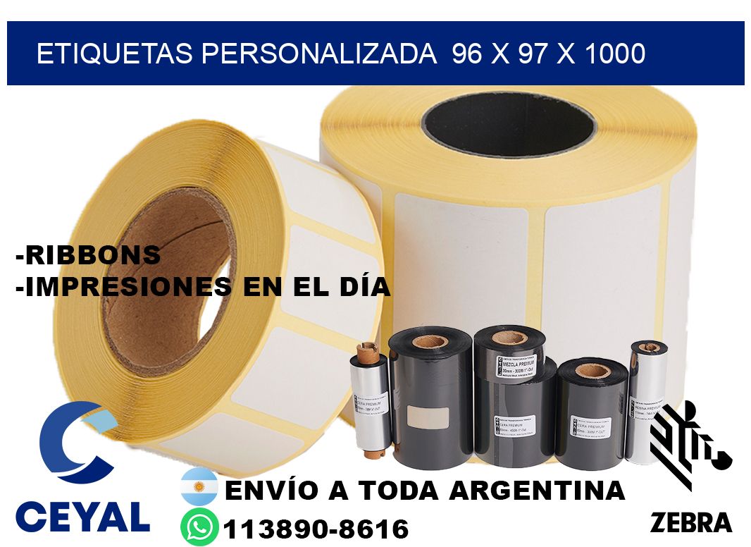 etiquetas personalizada  96 x 97 x 1000