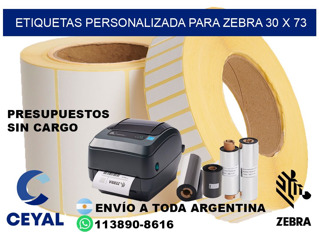 etiquetas personalizada para zebra 30 x 73