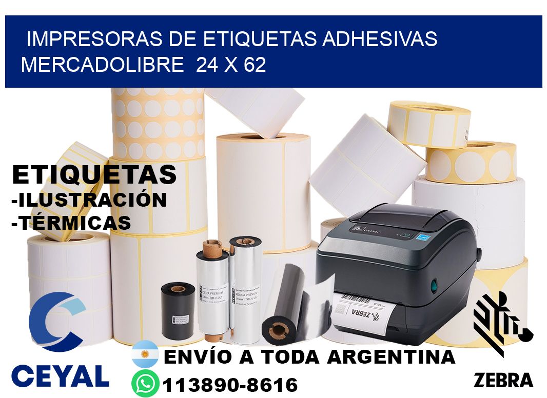 impresoras de etiquetas adhesivas mercadolibre  24 x 62