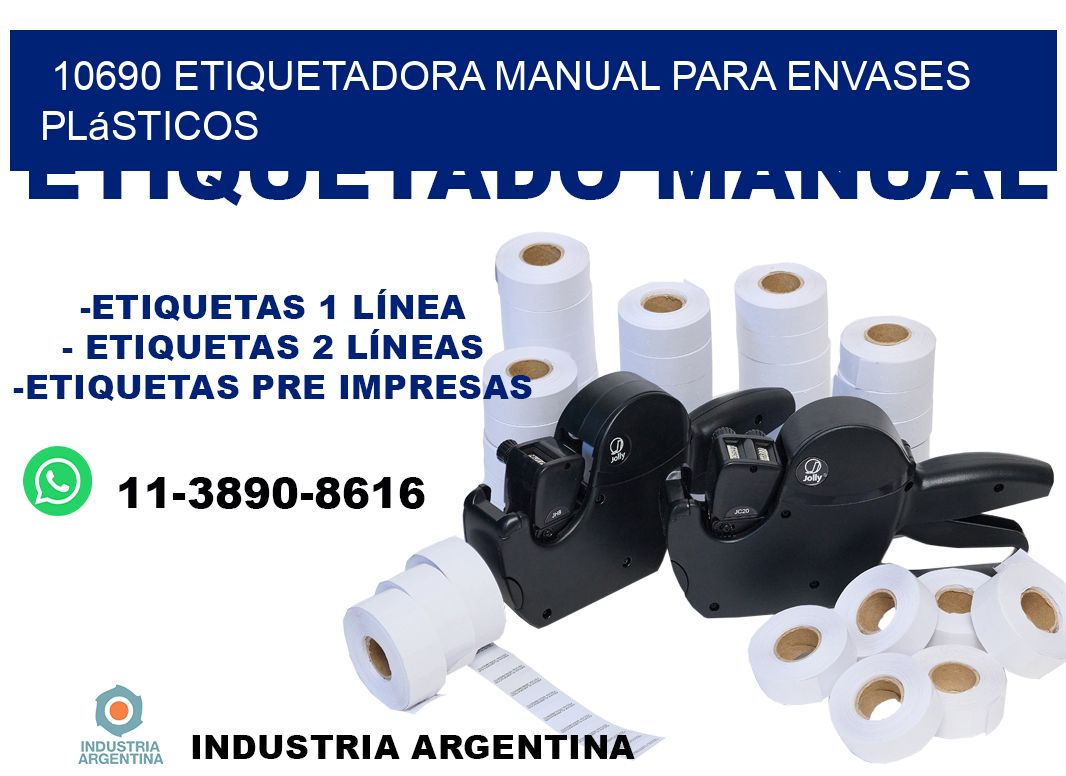 10690 etiquetadora manual para envases plásticos