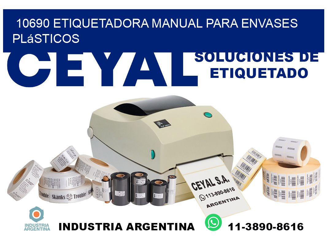 10690 etiquetadora manual para envases plásticos