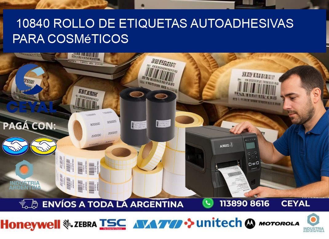 10840 rollo de etiquetas autoadhesivas para cosméticos