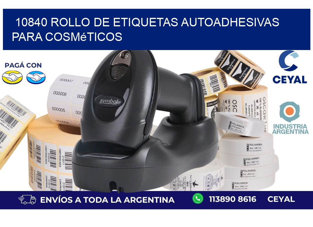 10840 rollo de etiquetas autoadhesivas para cosméticos