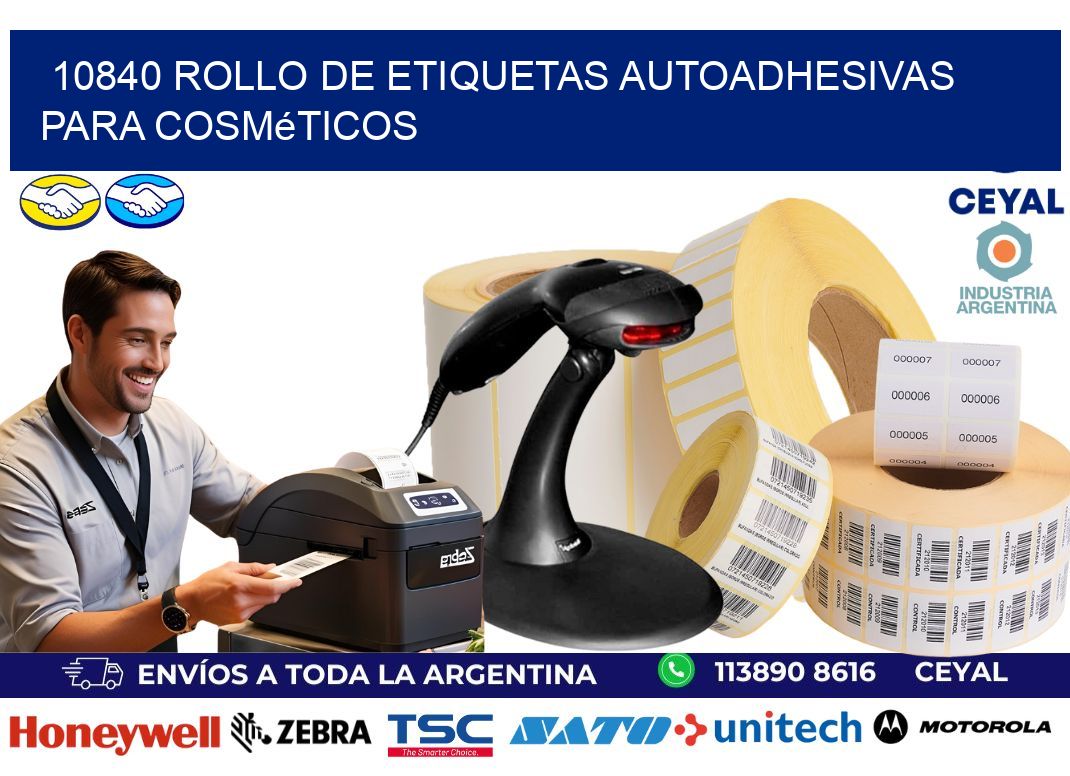 10840 rollo de etiquetas autoadhesivas para cosméticos