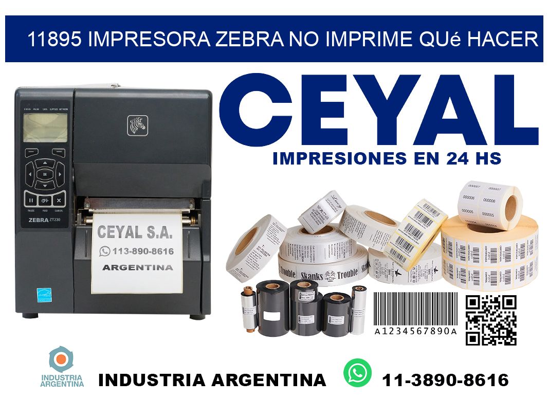 11895 impresora zebra no imprime qué hacer