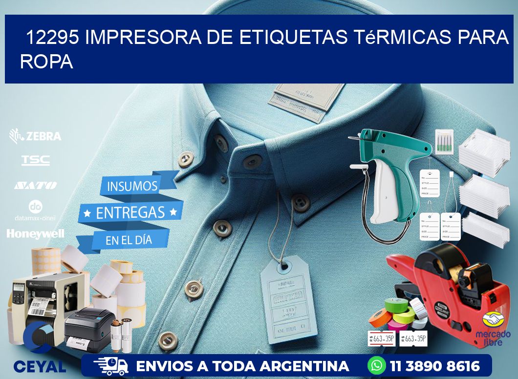 12295 impresora de etiquetas térmicas para ropa