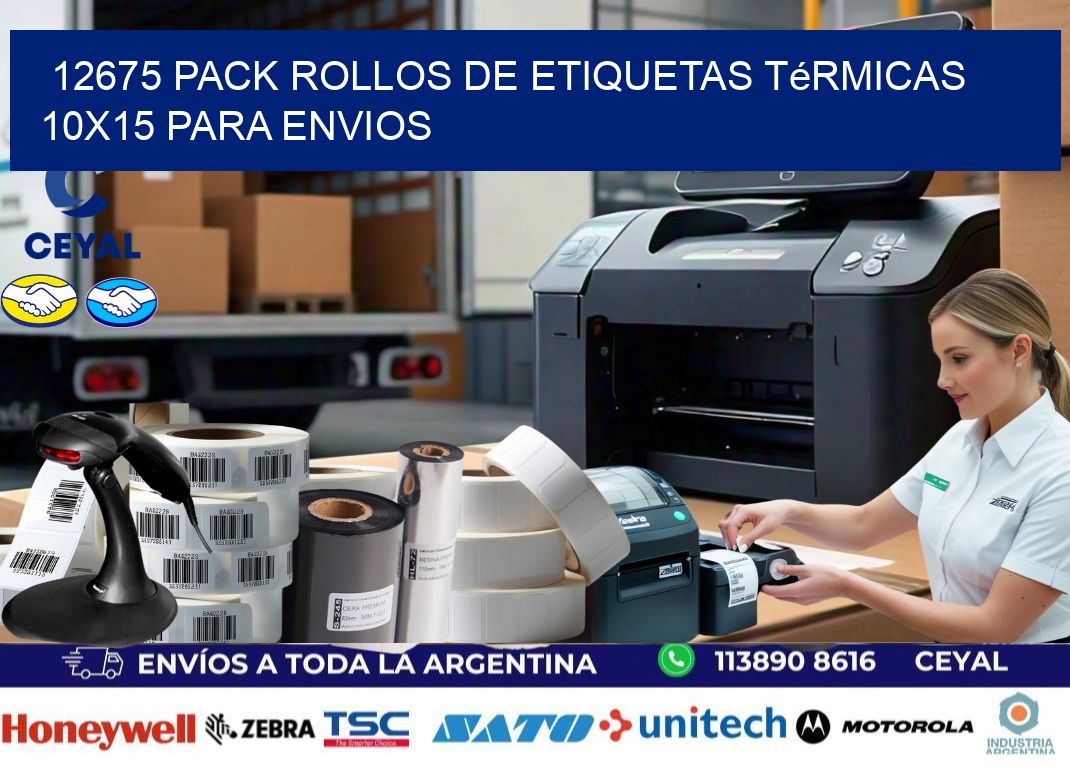 12675 pack rollos de etiquetas térmicas 10x15 para Envios