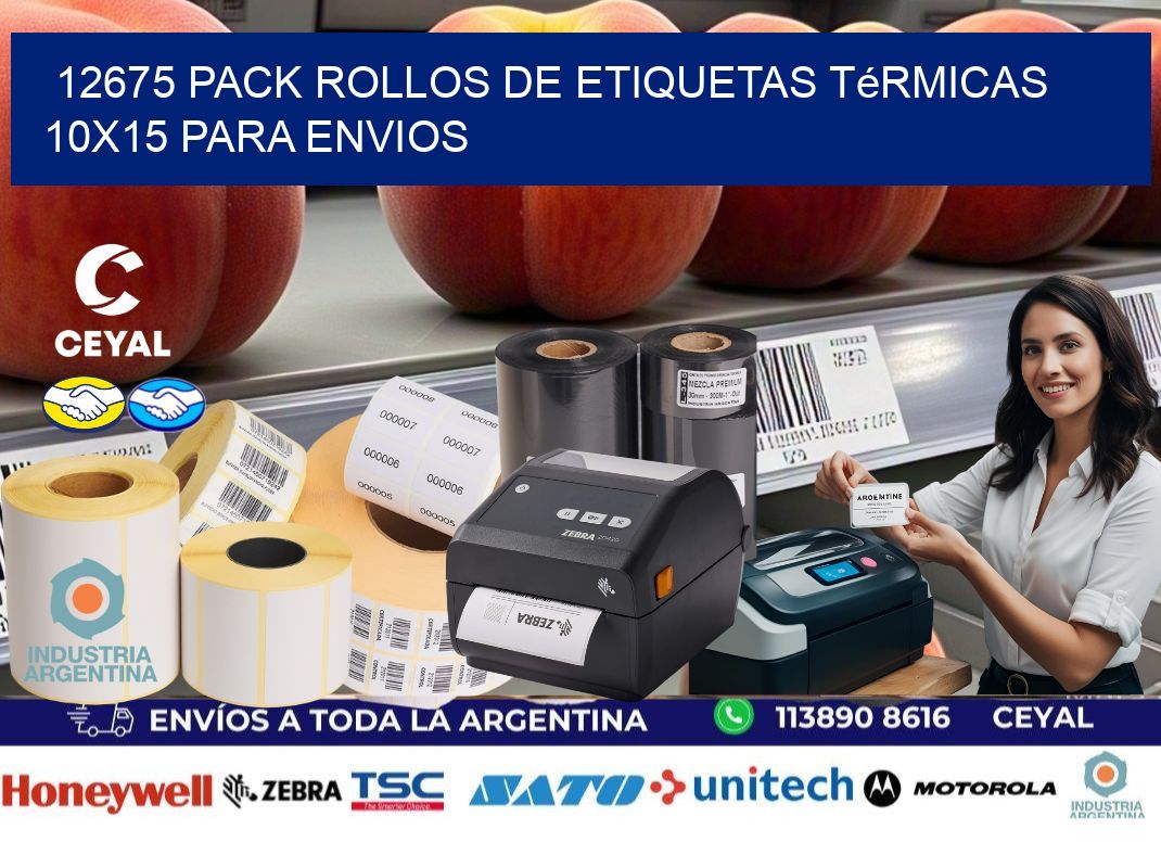 12675 pack rollos de etiquetas térmicas 10x15 para Envios