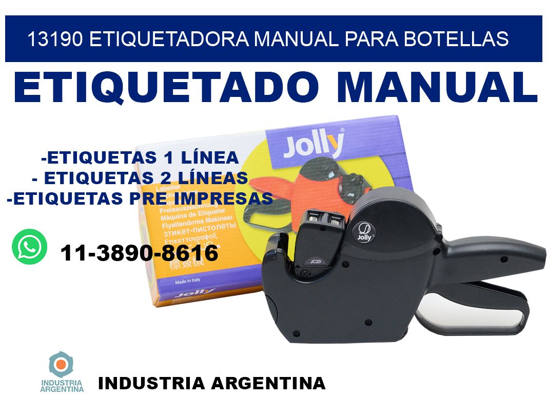 13190 etiquetadora manual para botellas