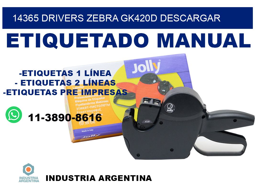 14365 drivers zebra gk420d descargar