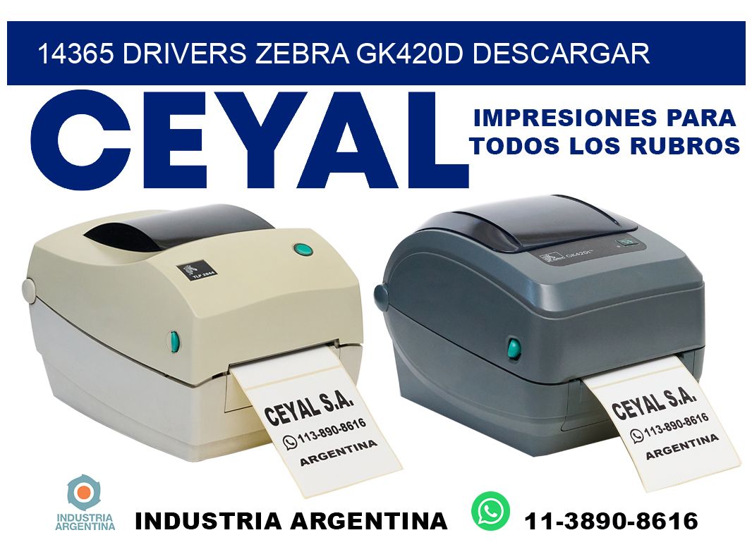 14365 drivers zebra gk420d descargar