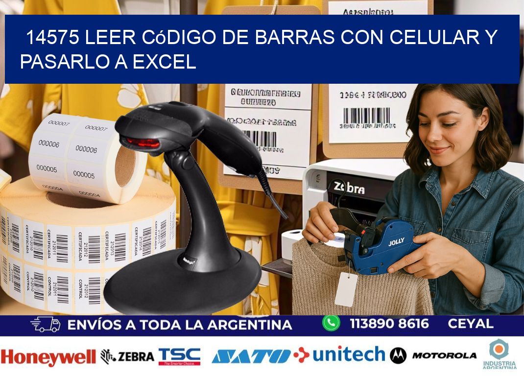 14575 Leer código de barras con celular y pasarlo a Excel