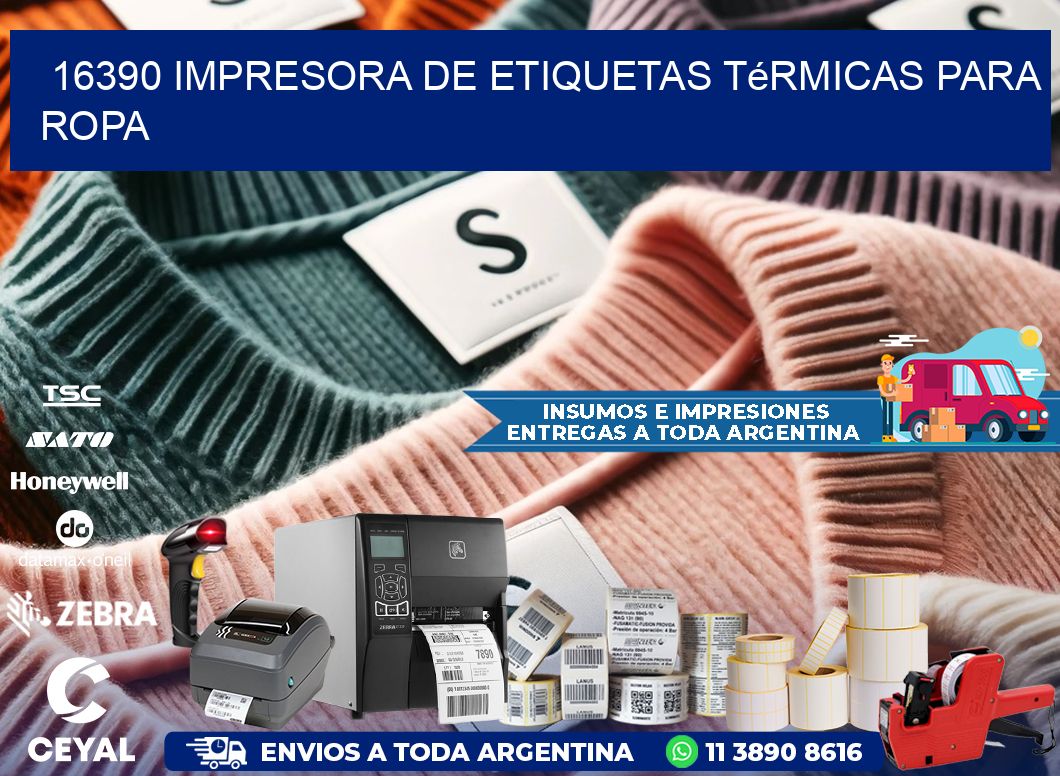 16390 impresora de etiquetas térmicas para ropa