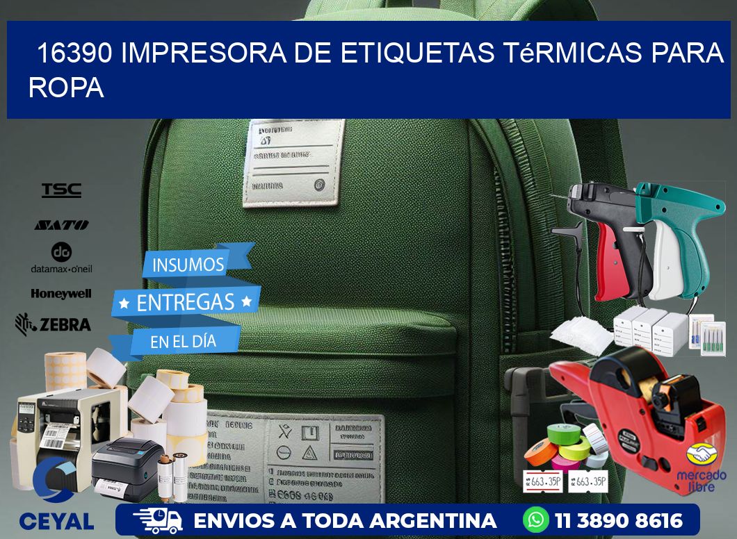 16390 impresora de etiquetas térmicas para ropa