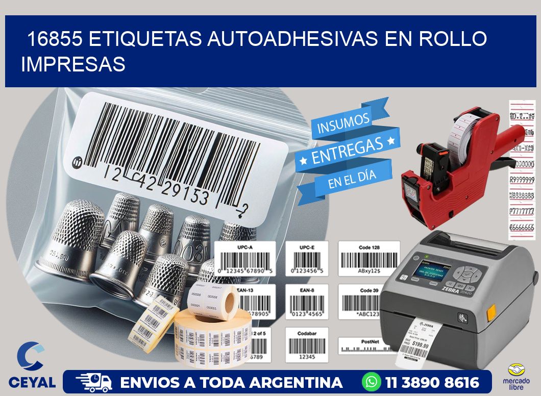 16855 Etiquetas autoadhesivas en rollo impresas