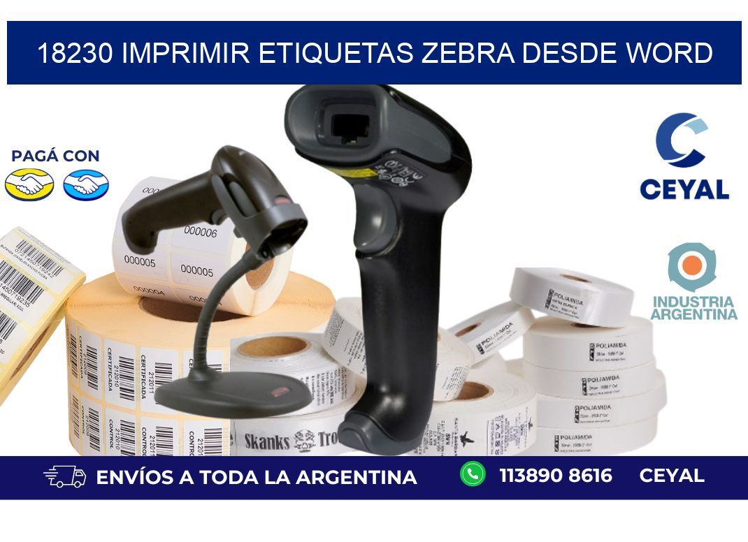 18230 imprimir etiquetas zebra desde word