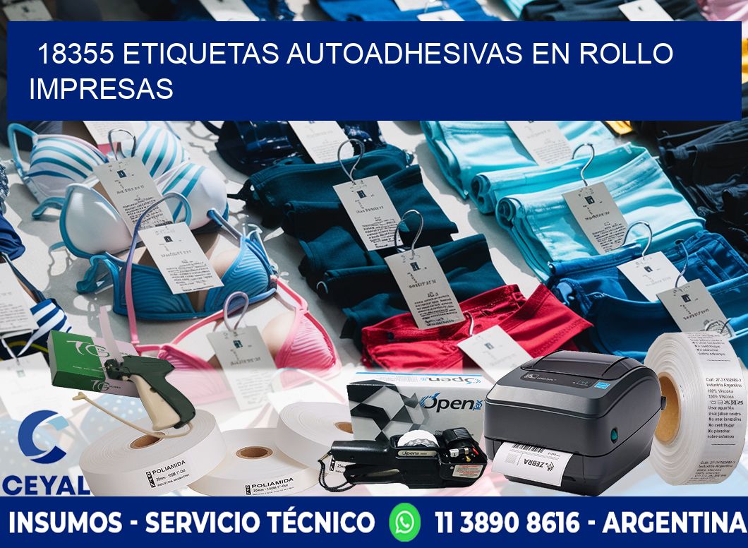 18355 Etiquetas autoadhesivas en rollo impresas