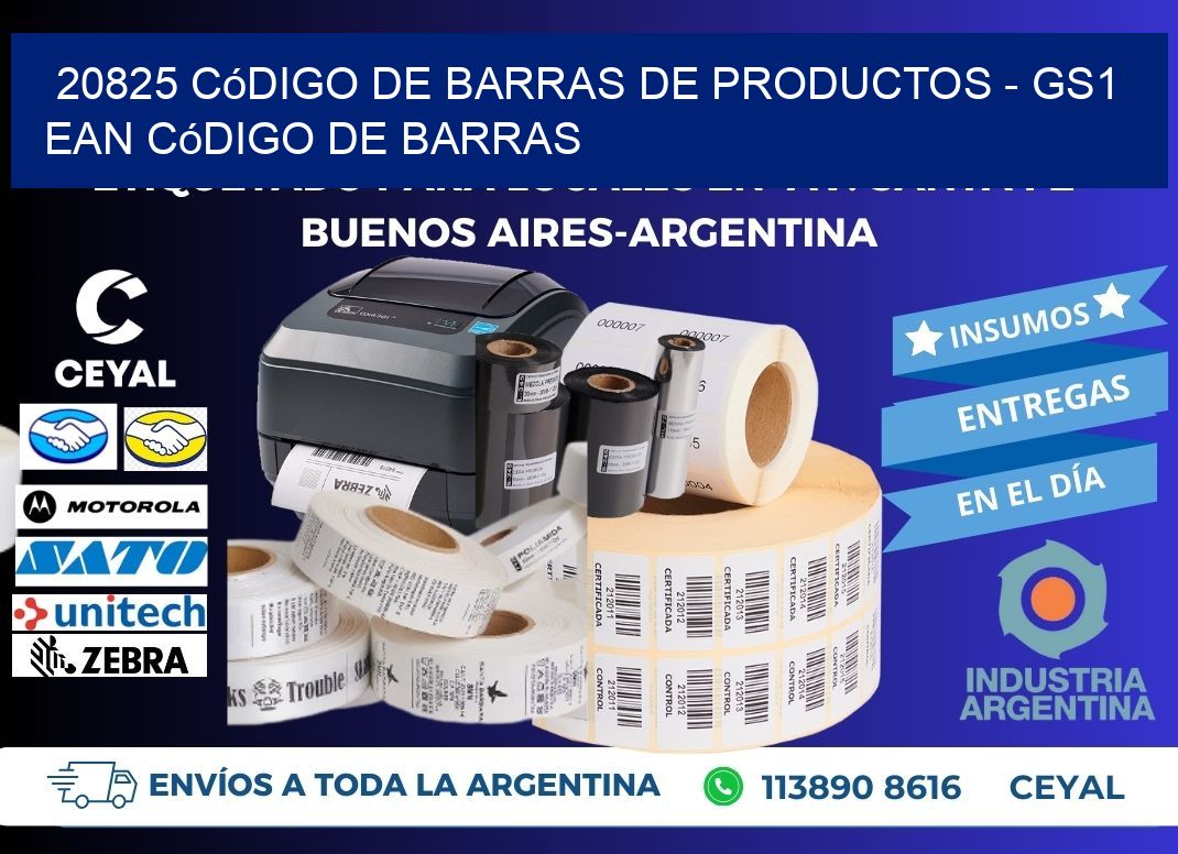 20825 Código de Barras de productos - GS1 ean Código de Barras