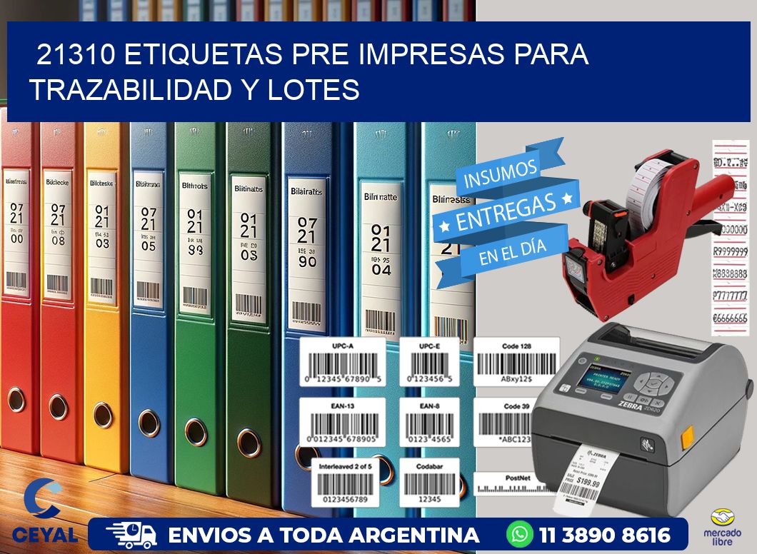 21310 etiquetas pre impresas para trazabilidad y lotes