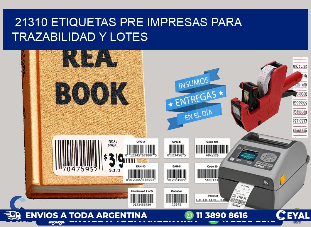 21310 etiquetas pre impresas para trazabilidad y lotes