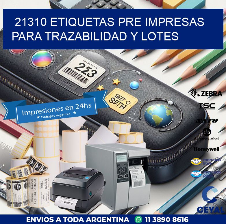 21310 etiquetas pre impresas para trazabilidad y lotes