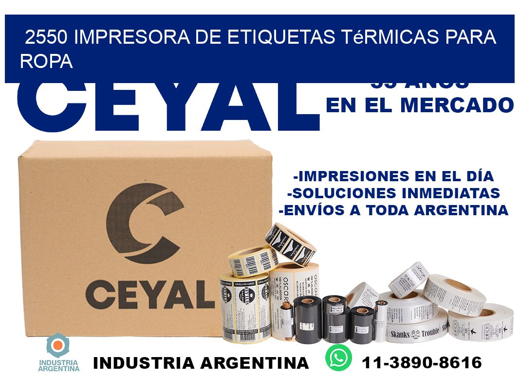 2550 impresora de etiquetas térmicas para ropa