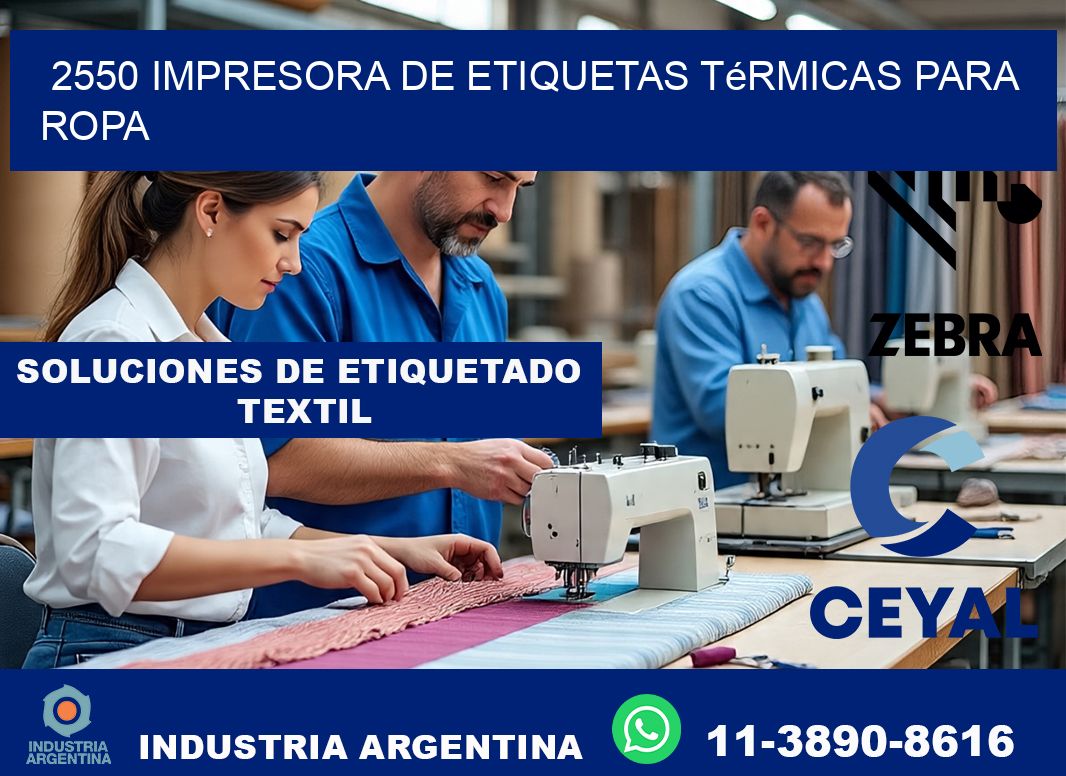2550 impresora de etiquetas térmicas para ropa