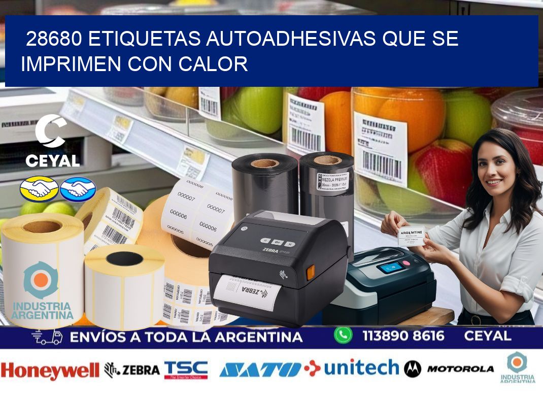28680 etiquetas autoadhesivas que se imprimen con calor