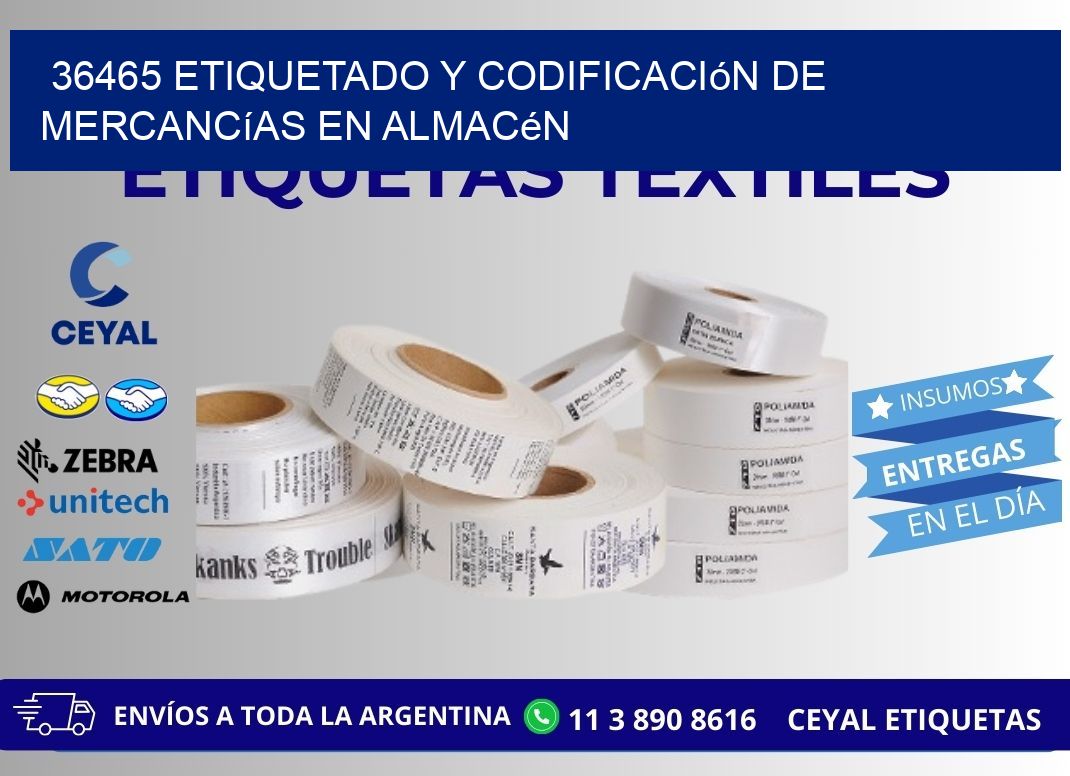 36465 Etiquetado y codificación de mercancías en almacén