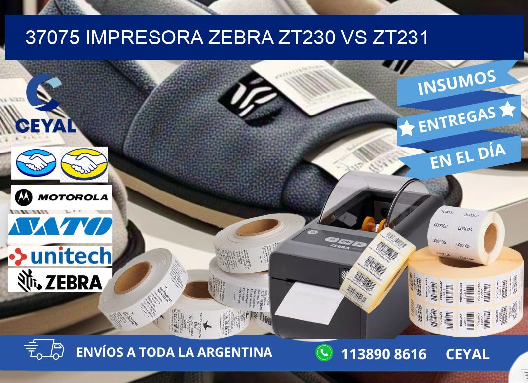 37075 impresora zebra zt230 vs zt231