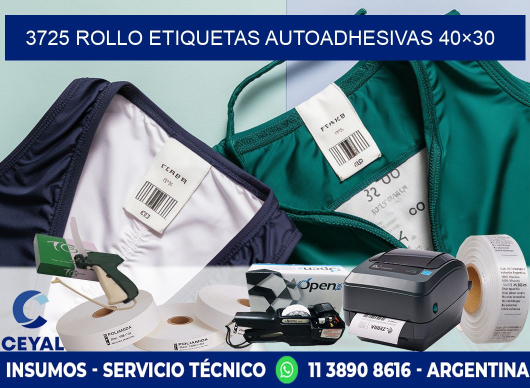 3725 Rollo Etiquetas autoadhesivas 40×30