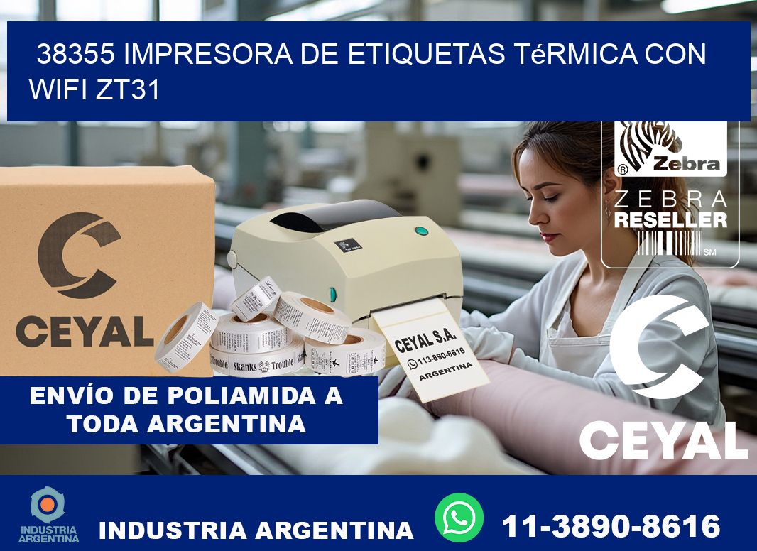 38355 impresora de etiquetas térmica con wifi ZT31