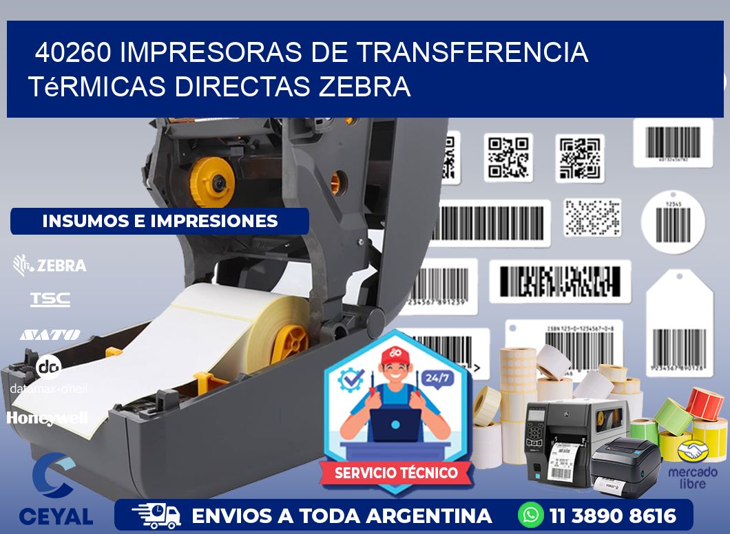 40260 impresoras de Transferencia térmicas directas zebra